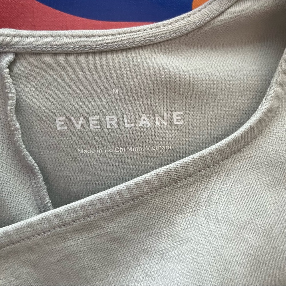 Everlane Party of One Stretch Short Sleeve Cotton T Shirt Mini Dress - Picture 4 of 4